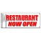 Signmission RESTAURANT NOW OPEN BANNER SIGN grand opening new management happy hour B-Restaurant Now Open - alternate 1